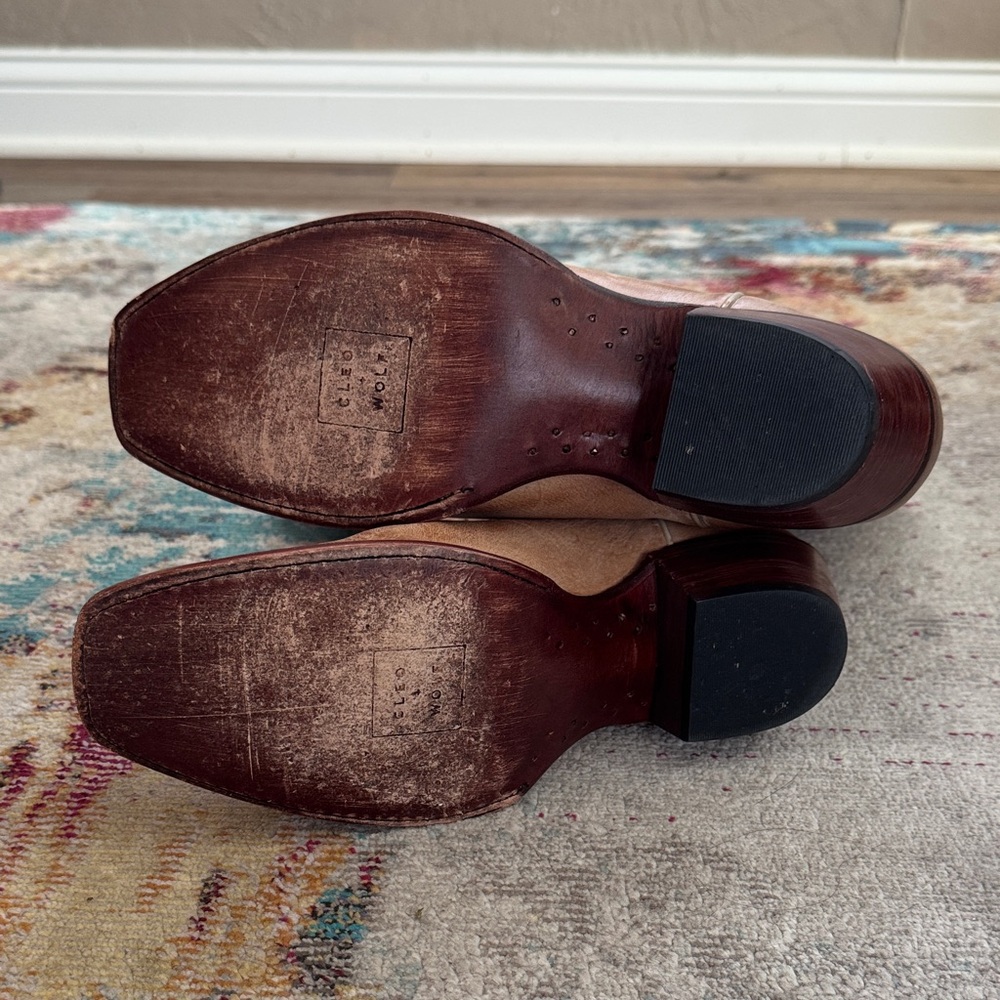 Classic Tan Western Boots - Picture 3 of 4
